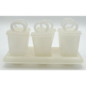 Vintage Tupperware Set of 6 Popsicle Makers with Tray and Lids SKU U149